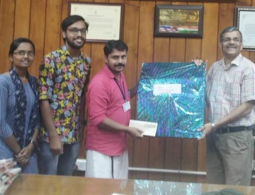 Eco friendly star presented to MG University V C