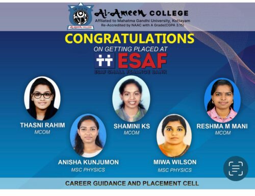 Students placed @ESAF Bank