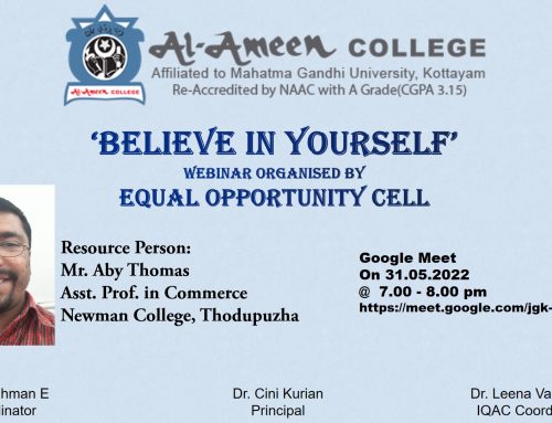 Webinar on ‘Believe in Yourself’