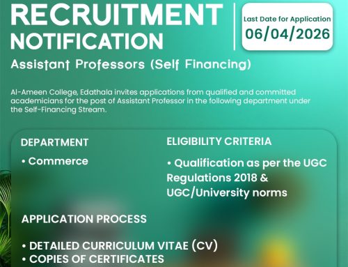 Application for the post of Assistant Professor